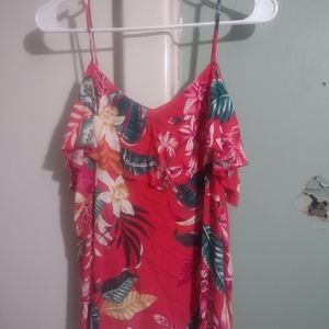 Red floral Old Navy top size medium